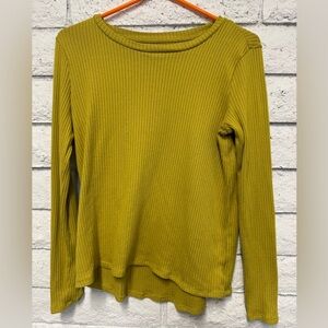 American Eagle Outfitters Green Ribbed Blouse